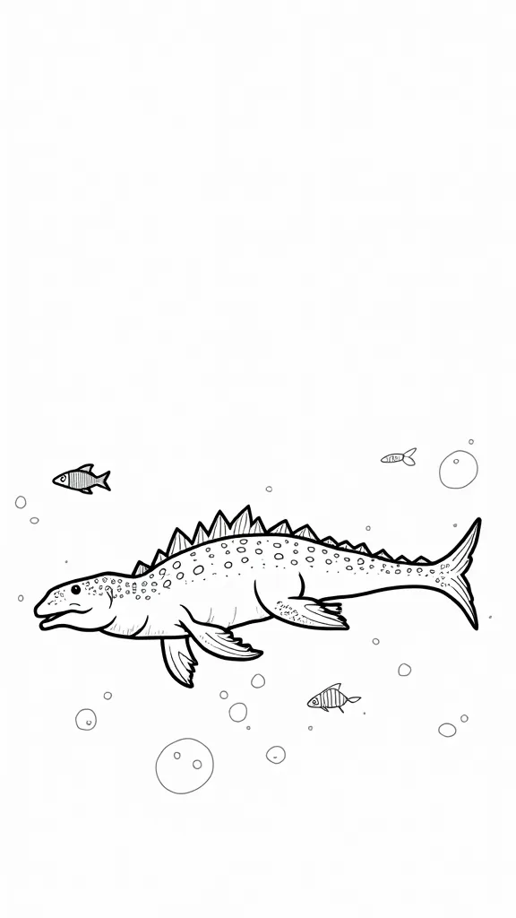 Página para colorear de Mosasaur